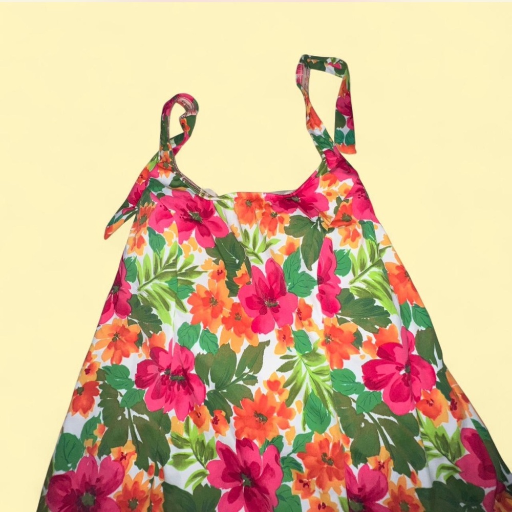 Lands' End Floral Swim Top